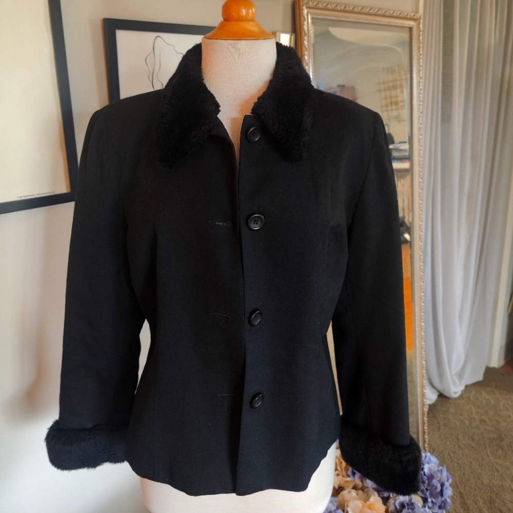 Faux Fur Collar and Cuffs